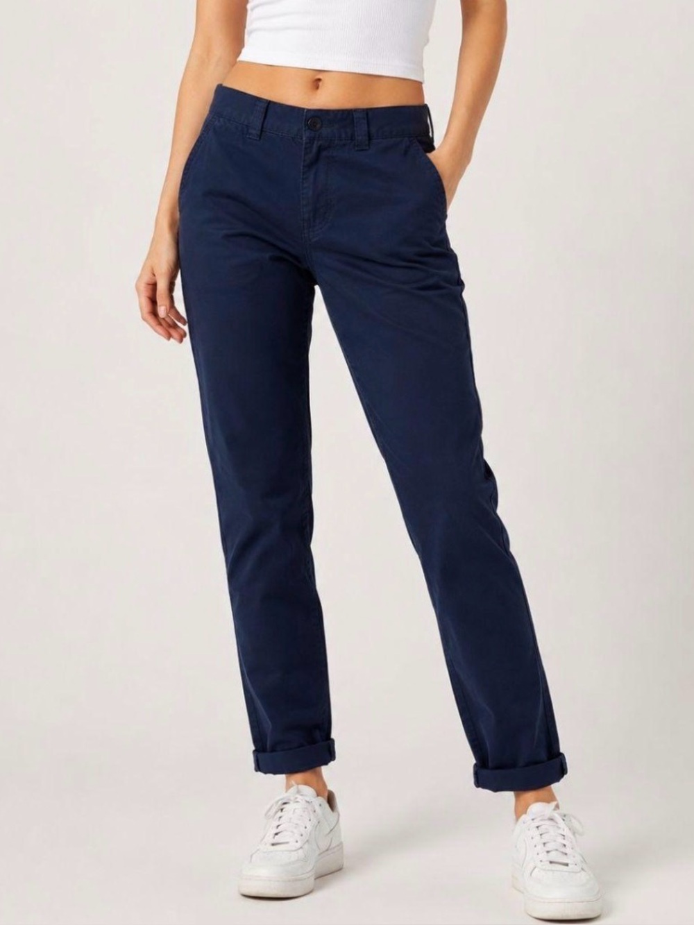 Current Elliott Navy Chino Pants Straight Leg Size 29